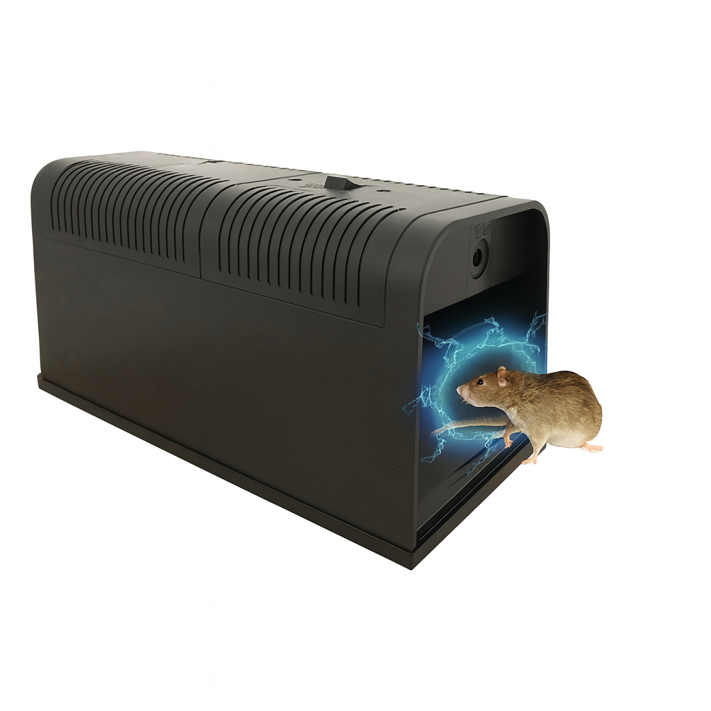 Electronic Mouse Trap – Humane Rodent Catcher and Rat Killer with High-Voltage Shock, Reusable Smart Electric Pest Control