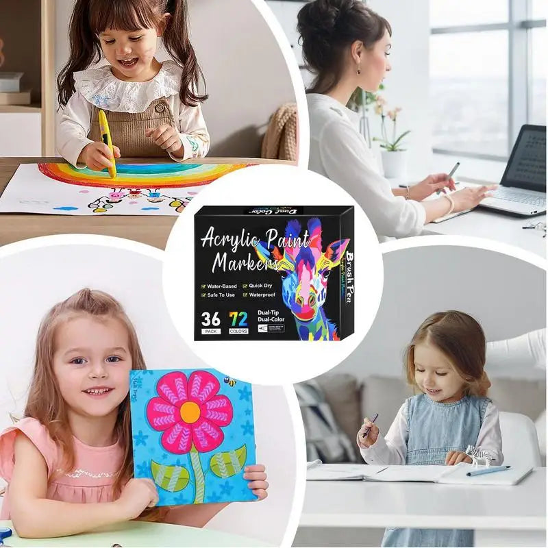 Double-End Art Markers for Kids & Adults