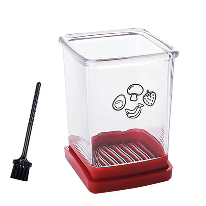 Fruit and Vegetable Slicer with Push Plate – Multi-Function Speed Cutter for Eggs, Strawberries, Bananas & Salad Prep