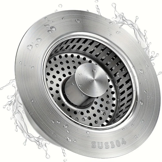 3-in-1 Stainless Steel Sink Stopper & Strainer