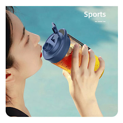 Portable Electric Juicer Blender – Small Household Smoothie Maker with Double Cups & Lids, Rechargeable Mini Juice Machine