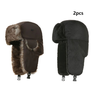 Men’s Winter Trapper Aviator Hat – Waterproof Bomber Cap with Earflap Ear Protection, Warm Fur-Lined Ski Hat