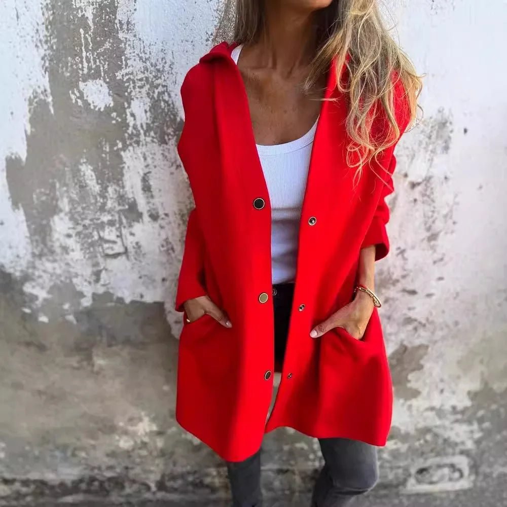 Women’s Hooded Long Sleeve Cardigan Jacket