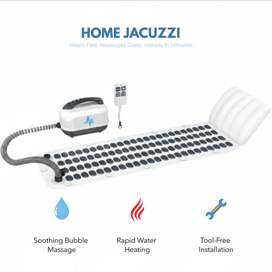 Jacuzzi Bathtub Mat – Portable Home Spa Bubble Massage Pad with Rapid Heating & Easy Installation
